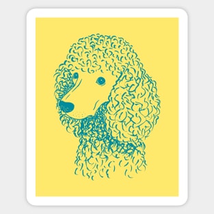 Poodle (Yellow and Teal) Sticker